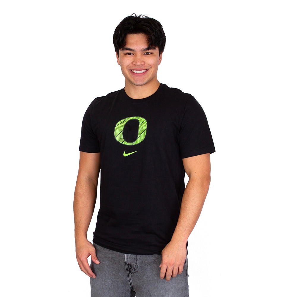Classic Oregon O, Nike, Black, Crew Neck, Men, Unisex, Football, 'Ohana, T-Shirt, 1013093